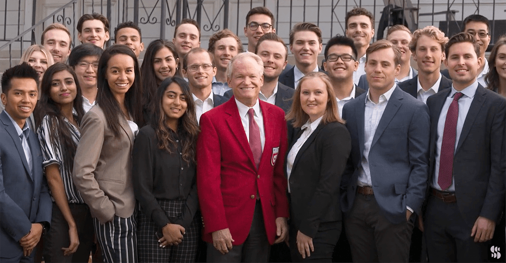 Jim Sorenson and students