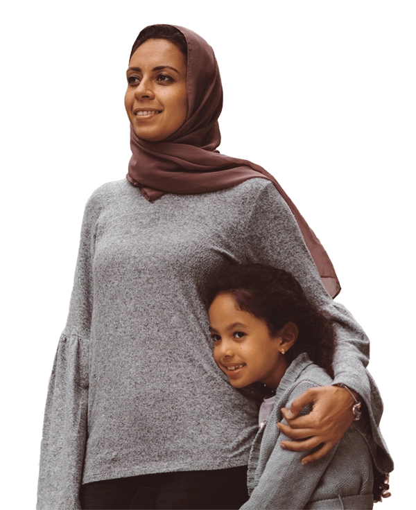 muslim mother and child